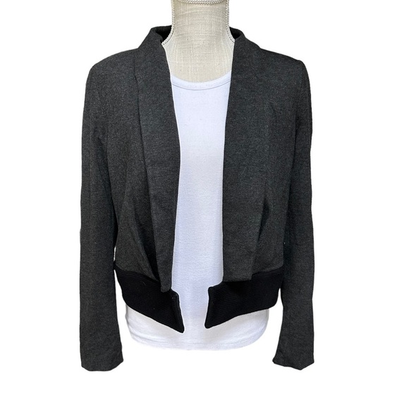 Trina Turk Jacket Womens Small Dark Charcoal Open Front Jacket‎ - Picture 1 of 14